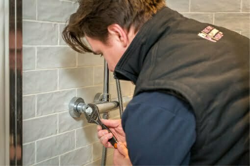 installing shower in bathroom