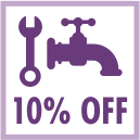 10pc off plumbing